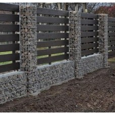 Габион столб спиральный оцинкованный (Ц) для забора 0,4х0,3х2х4х50х200 мм ГОСТ Р 58120-2018